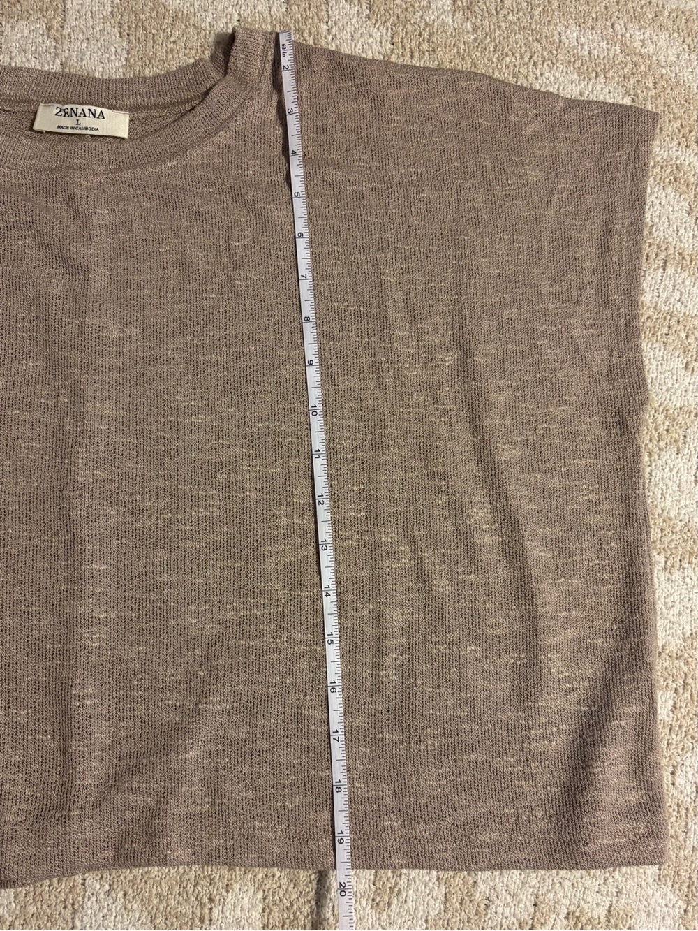 Zenana Outfitters Gray Boxy midi Crop Top - Picture 13 of 14